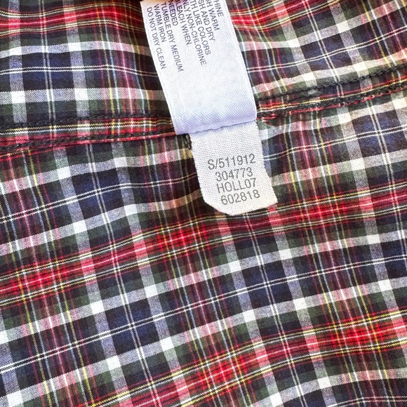 GAP Men’s Slim Fitted Button Up Shirt Size M Red White Blue 100% Cotton Vtg Y2k - Picture 8 of 12